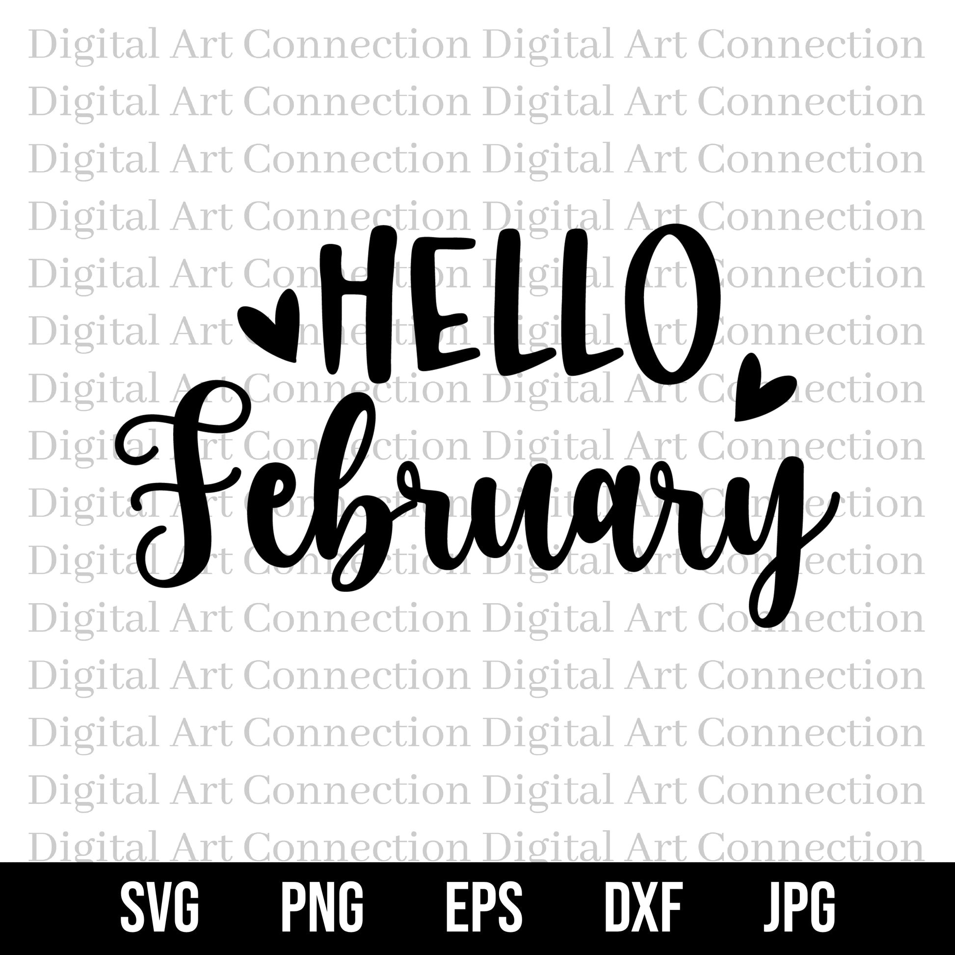 Hello February SVG