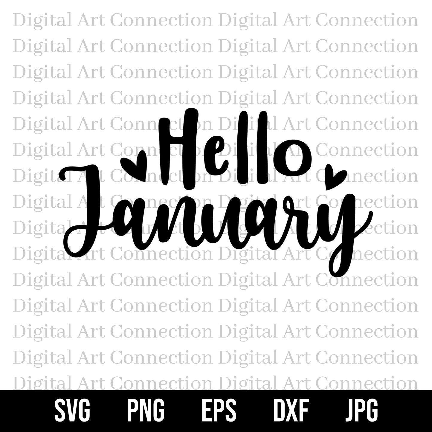 Hello January SVG