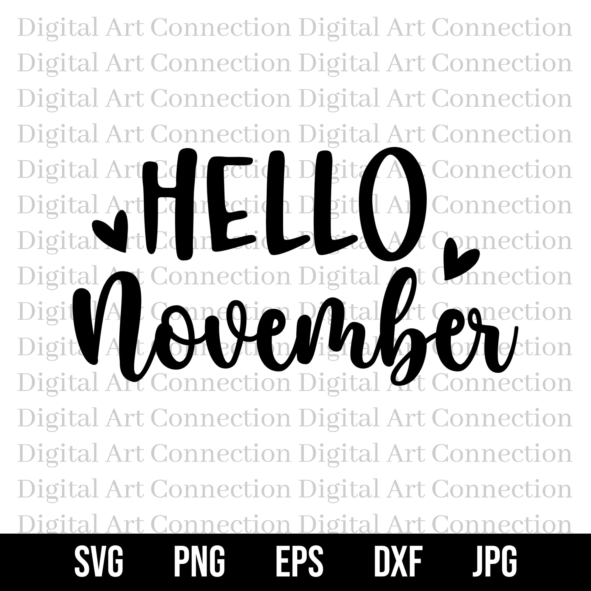 Hello November SVG