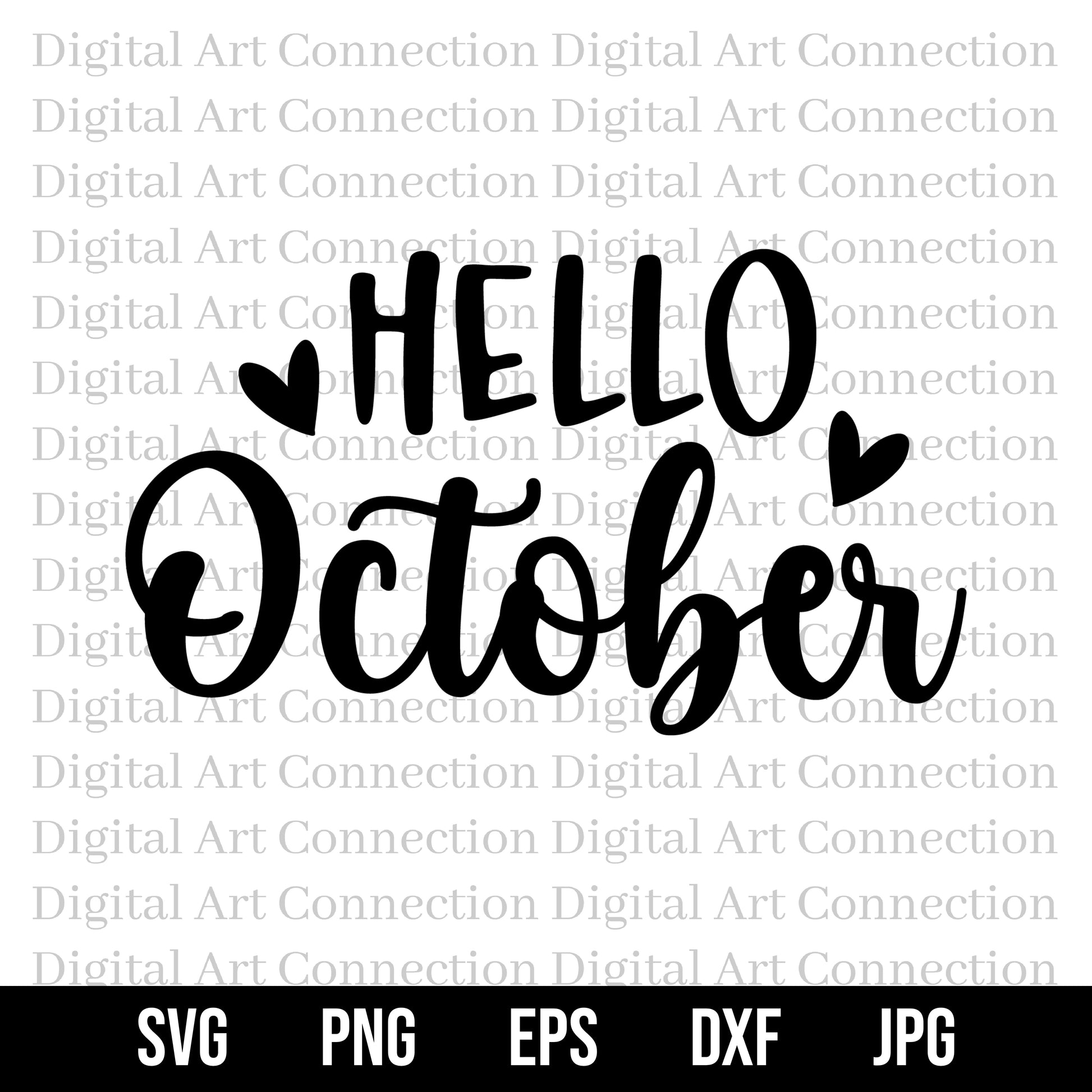 Hello October SVG