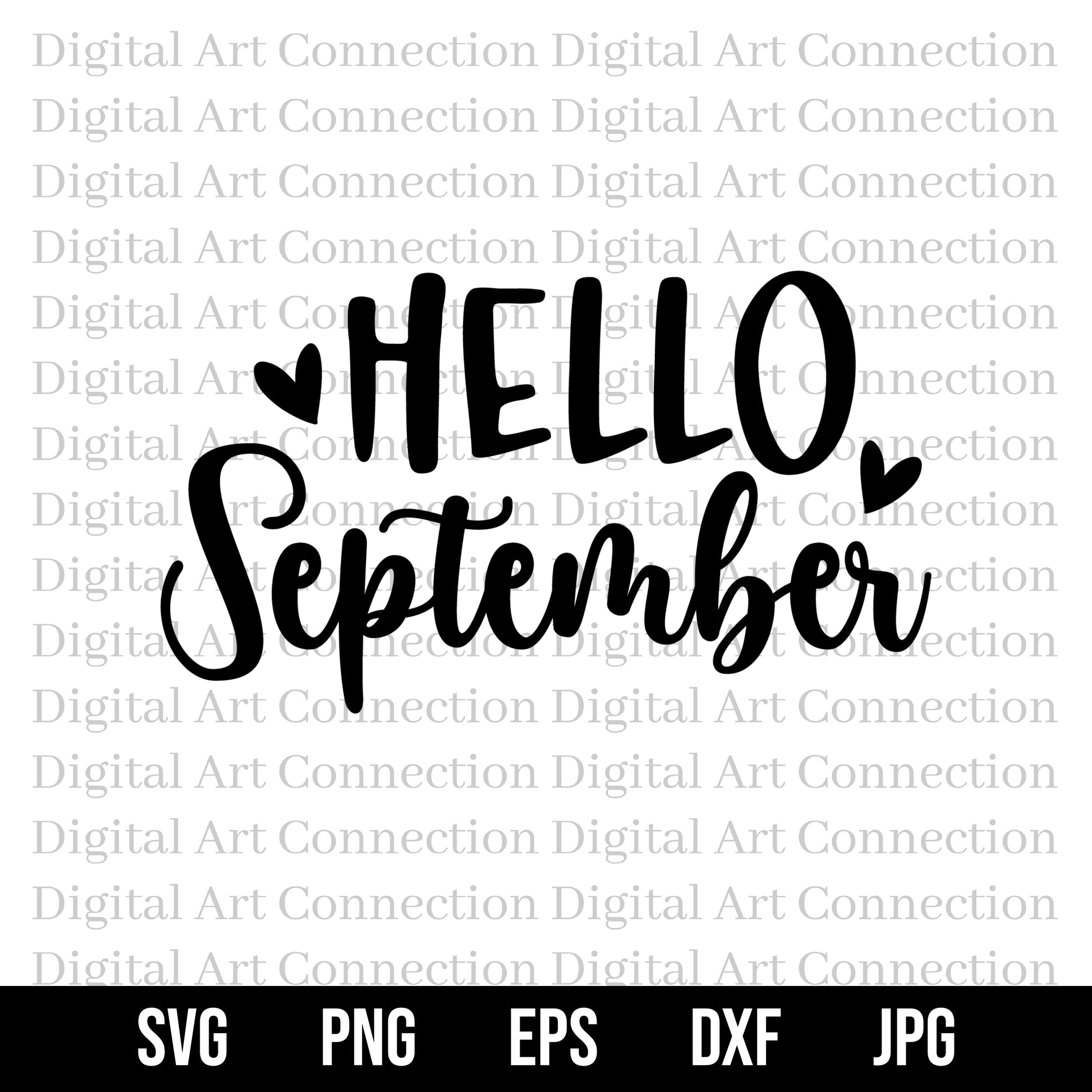 Hello September SVG