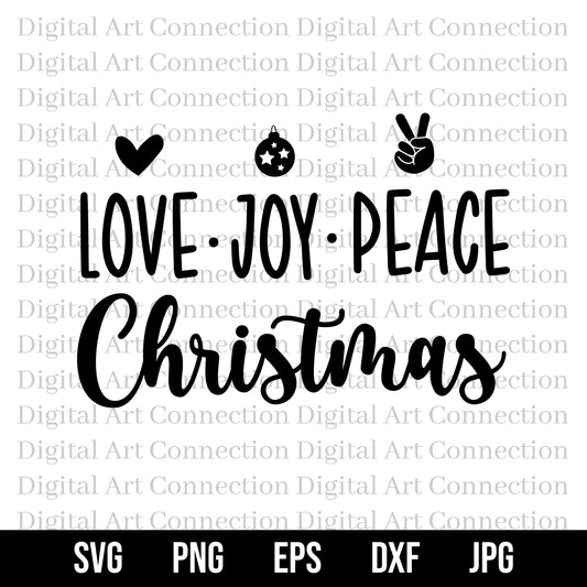 Love Joy Peace Christmas SVG