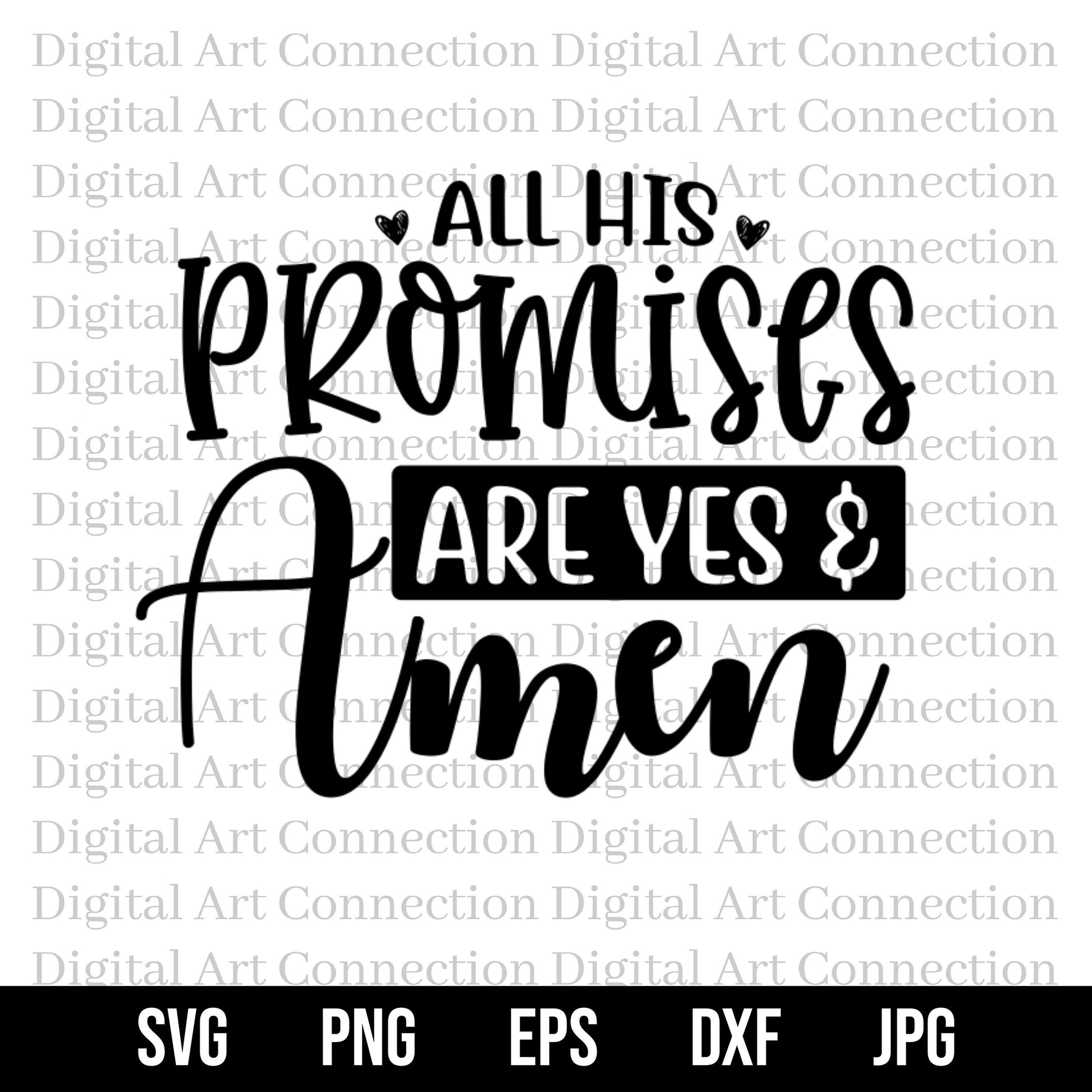 All His Promises Are Yes & Amen SVG