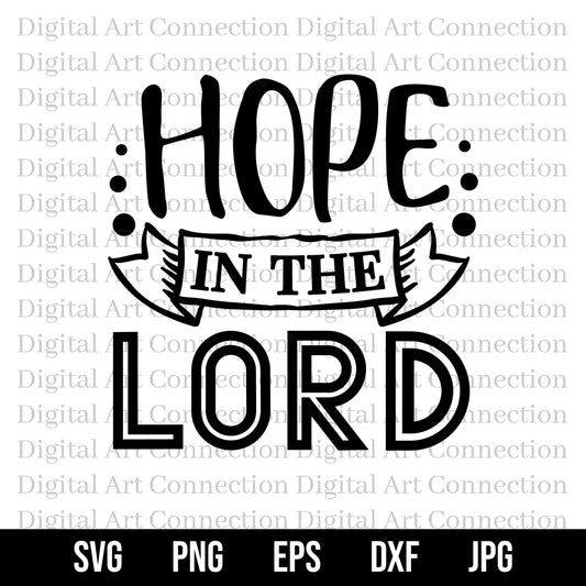 Hope in the Lord SVG