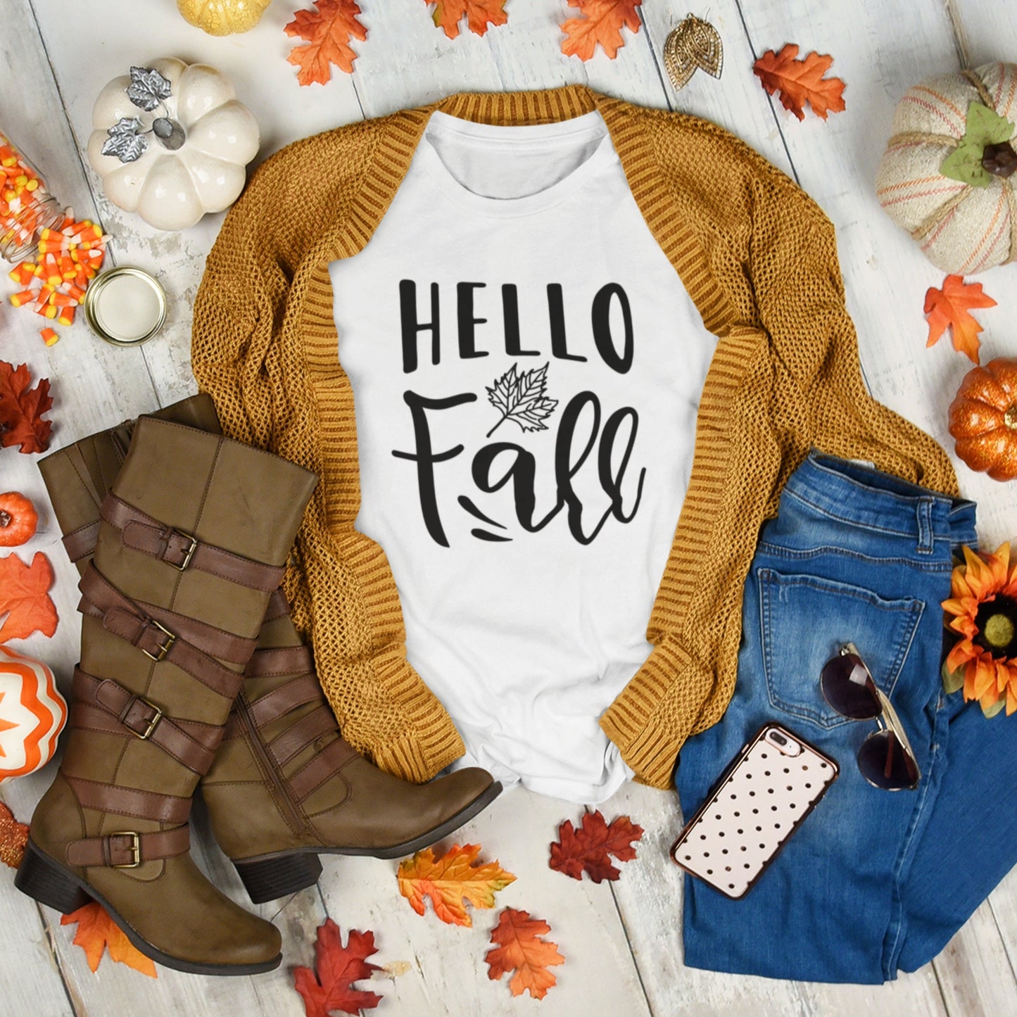 Hello Fall SVG