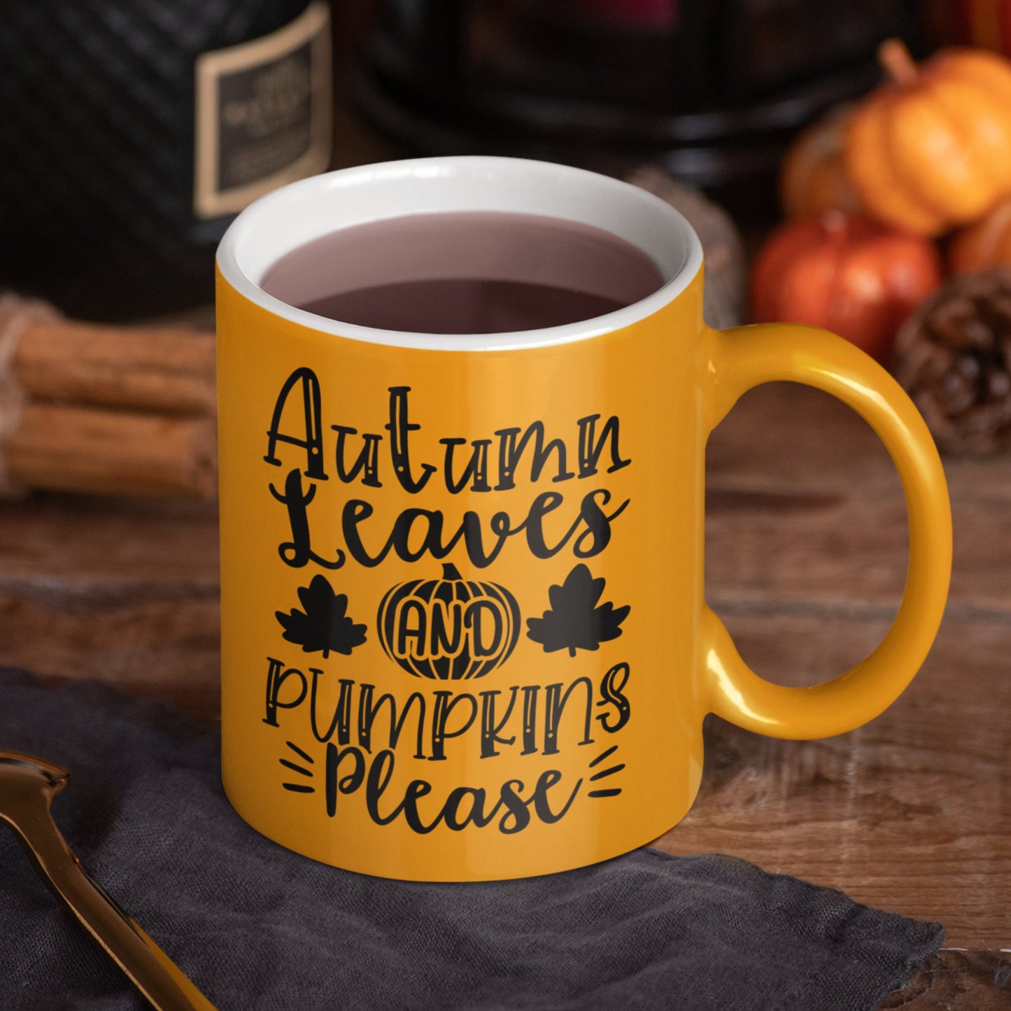 Autumn Leaves and Pumpkins Please SVG