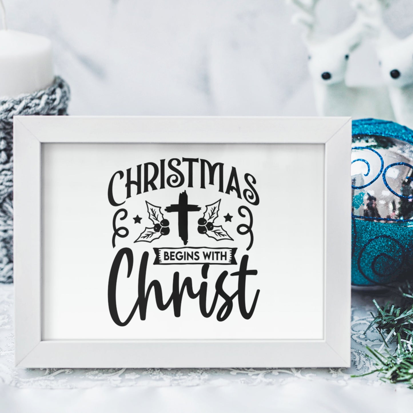 Christmas Begins With Christ SVG