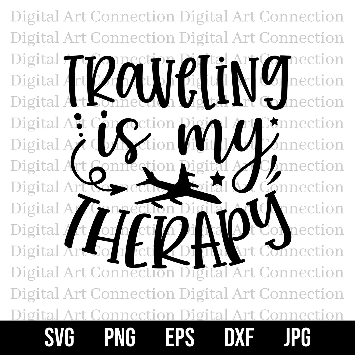 Traveling Is My Therapy SVG