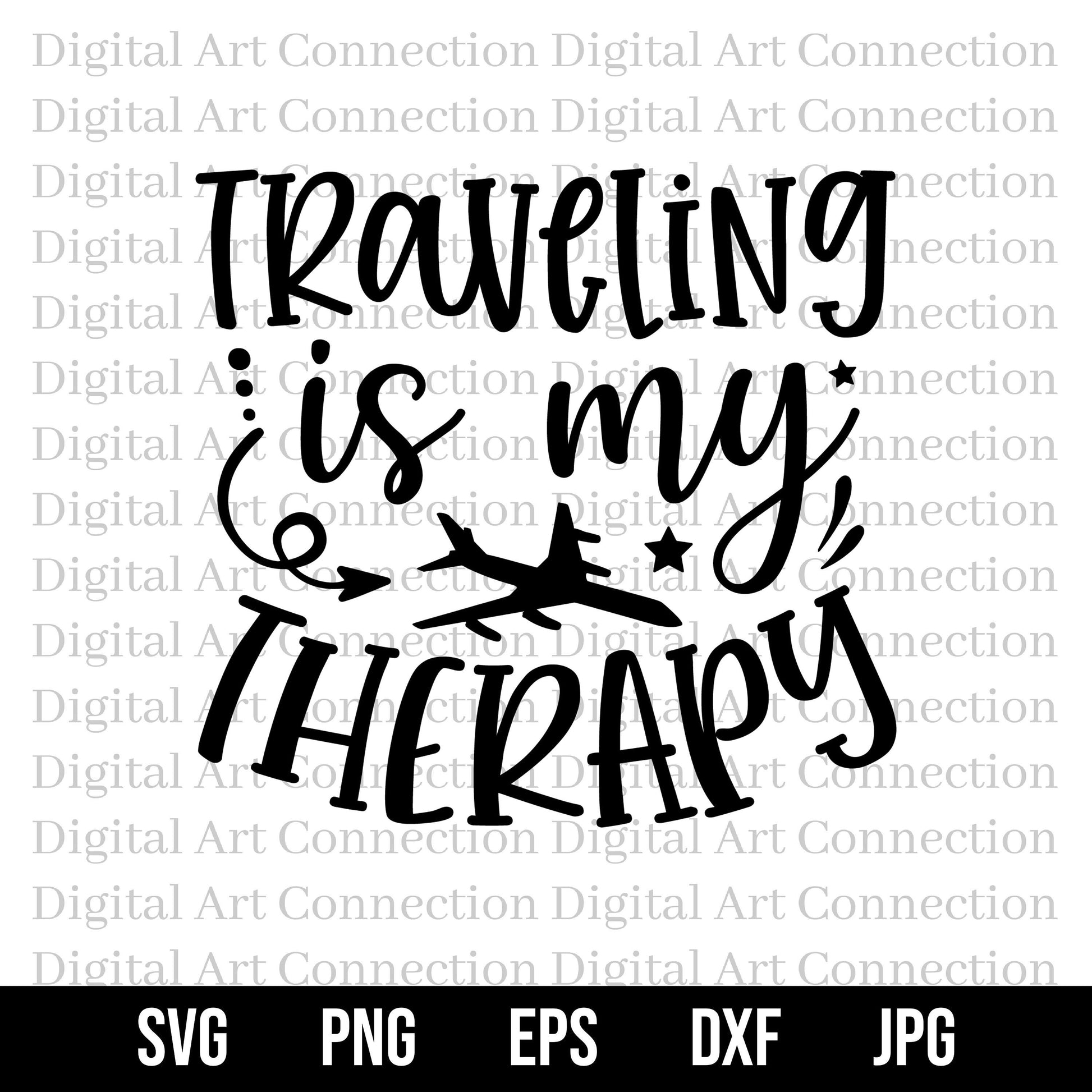 Traveling Is My Therapy SVG