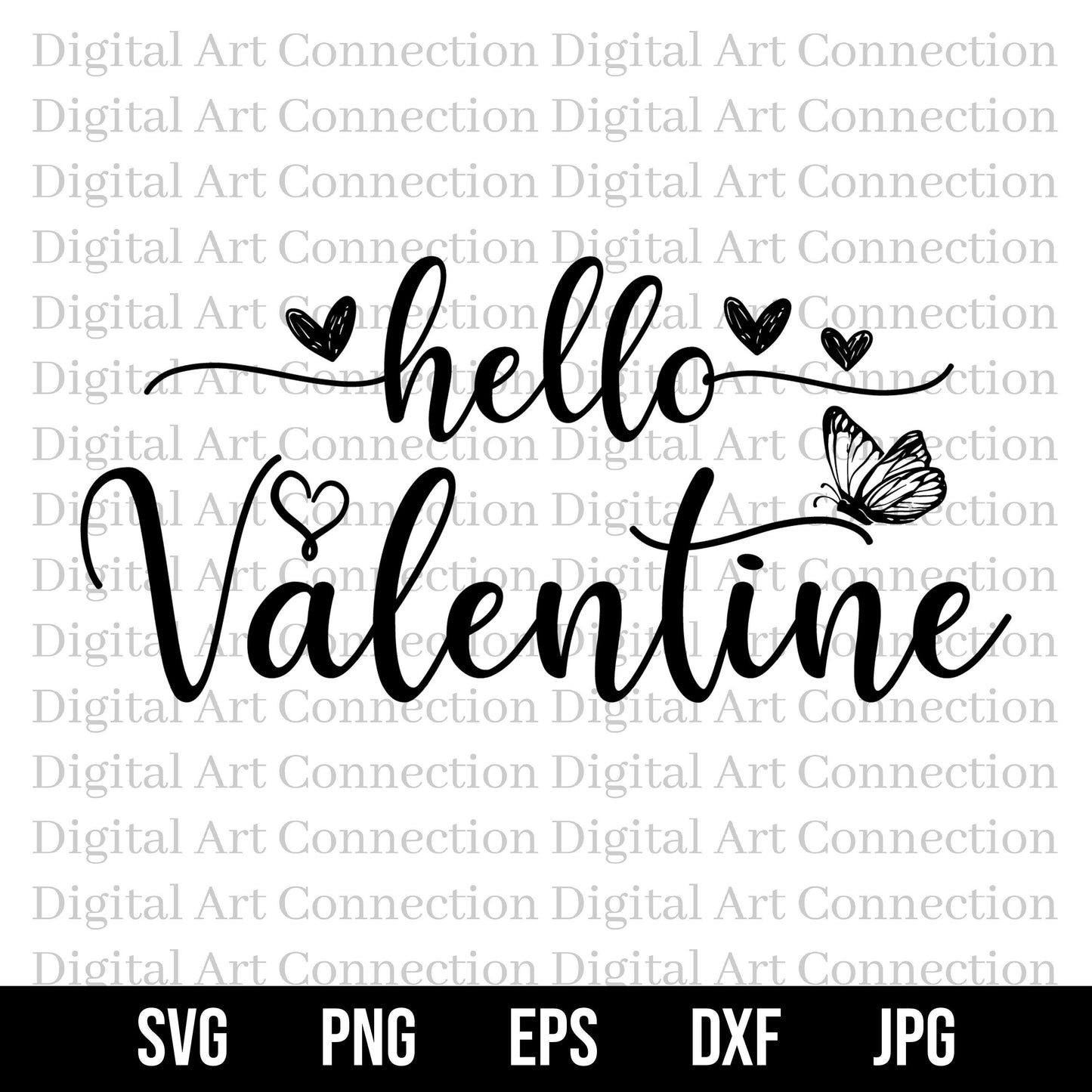 Hello Valentine SVG