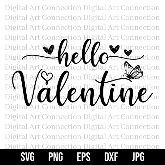 Hello Valentine SVG