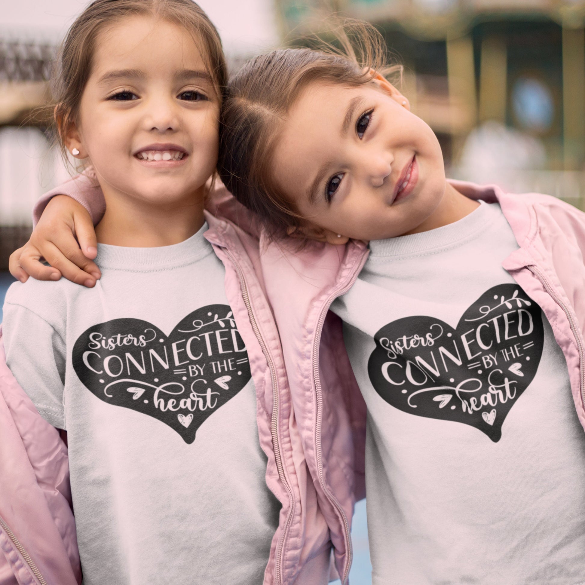 Sisters Connected By The Heart SVG