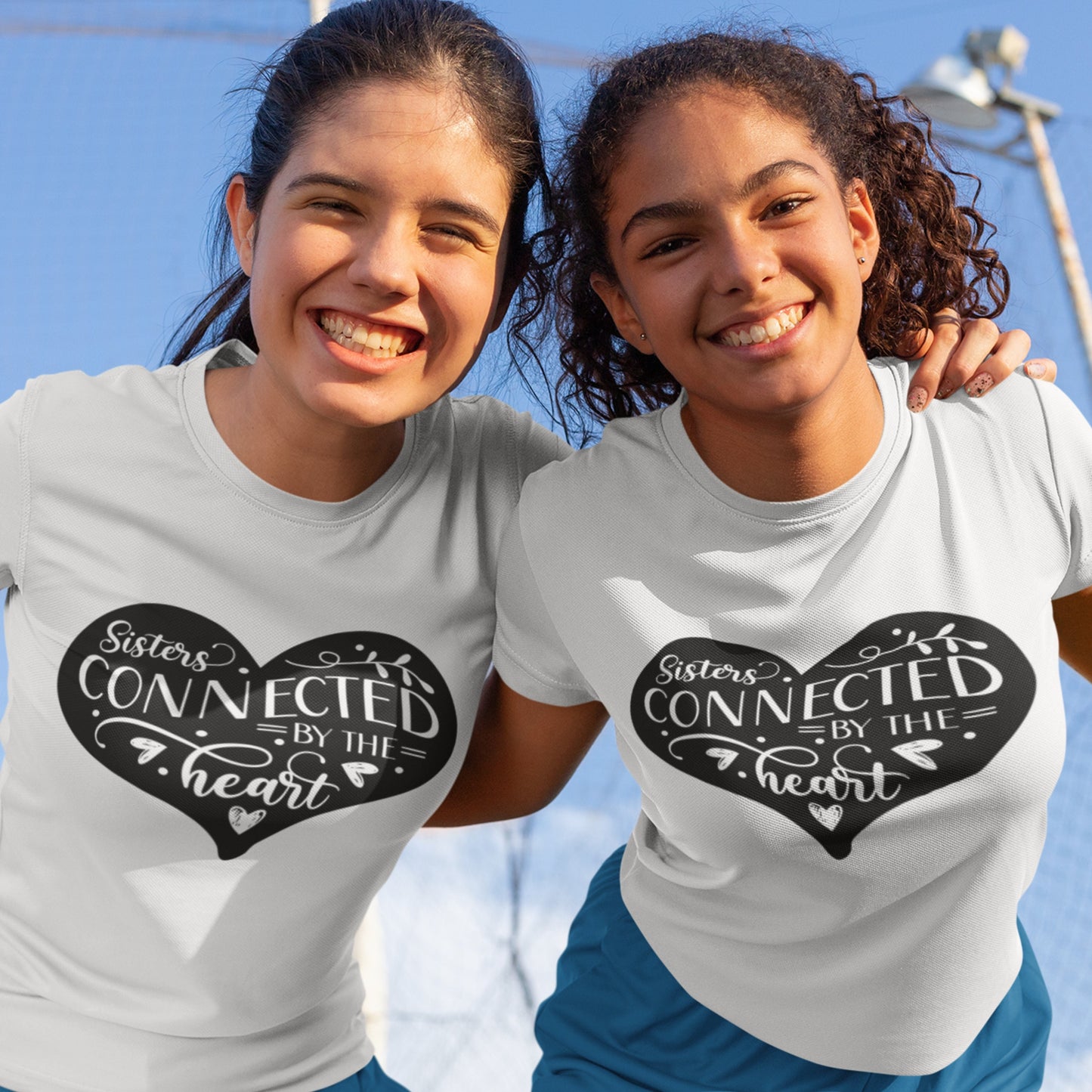 Sisters Connected By The Heart SVG