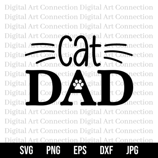 Cat Dad SVG