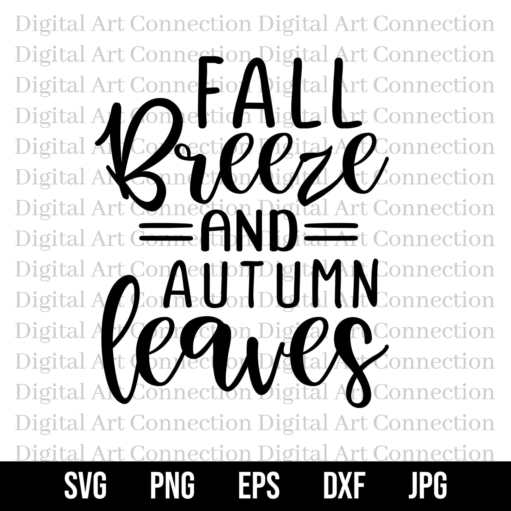 Fall Breeze and Autumn Leaves SVG