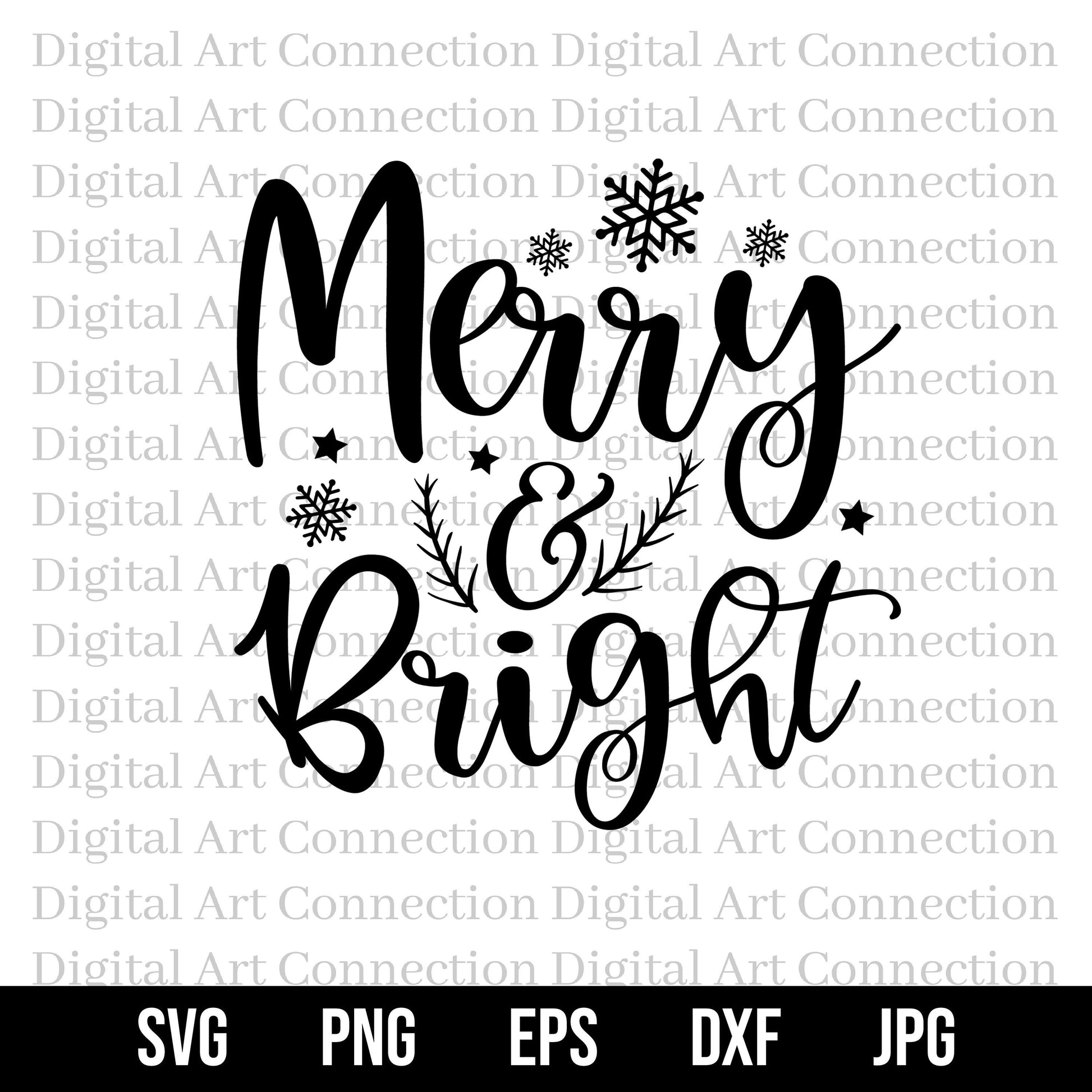 Merry & Bright SVG