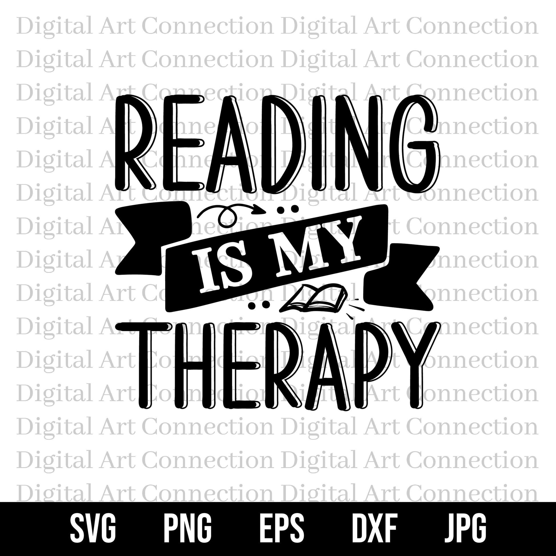 Reading Is My Therapy SVG