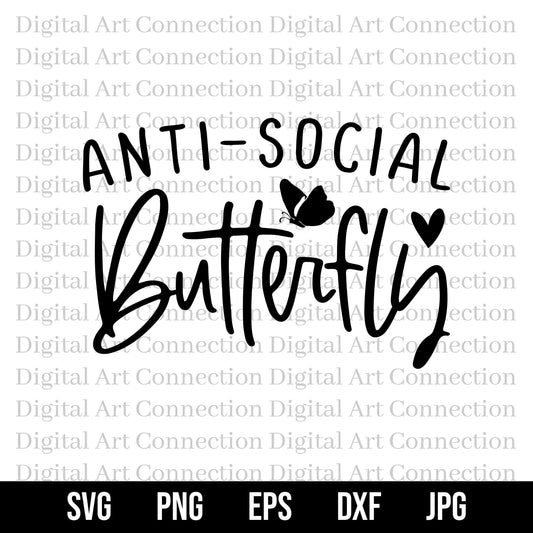 Anti-Social Butterfly SVG