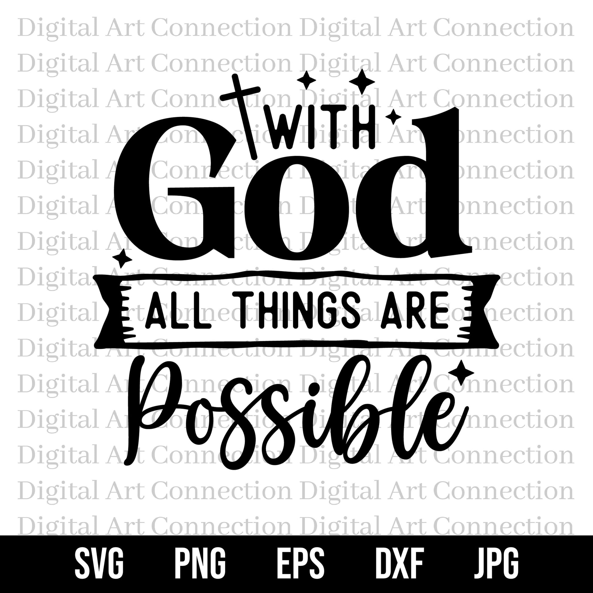 With God All Things Are Possible SVG